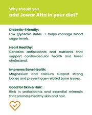 Farmveda Jowar (Sorghum) Flour | Gluten-Free, High Protein, 100% Natural, Kneads Smoothly Without Hot Water, Ready in Minutes