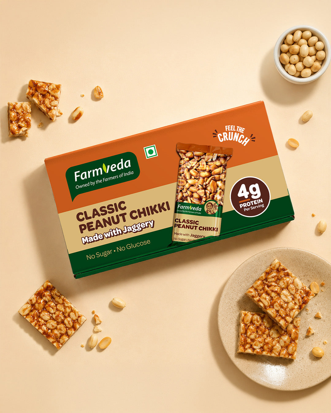 Jaggery Peanut Chikki (Pack of 30)