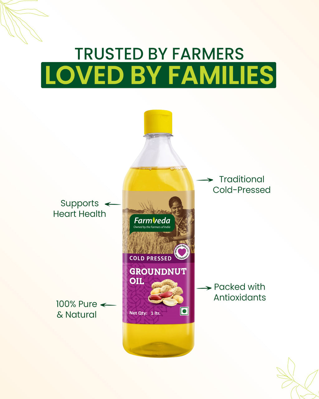 Groundnut Oil (Cold Pressed) - 1 Ltr