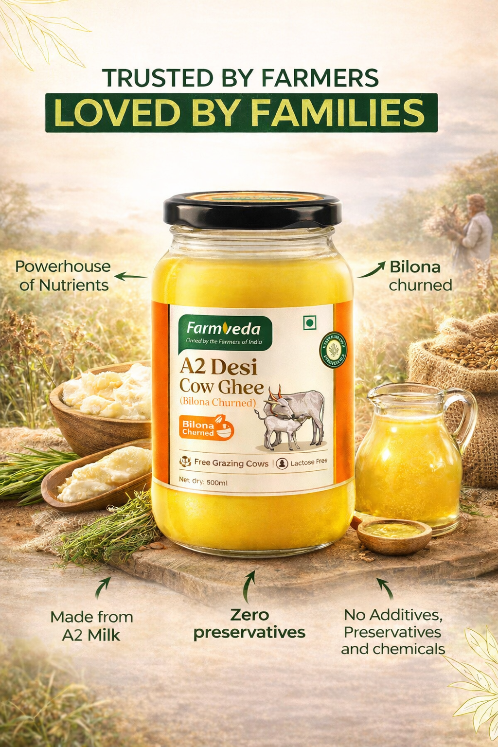 A2 Desi Cow Ghee- 500ml