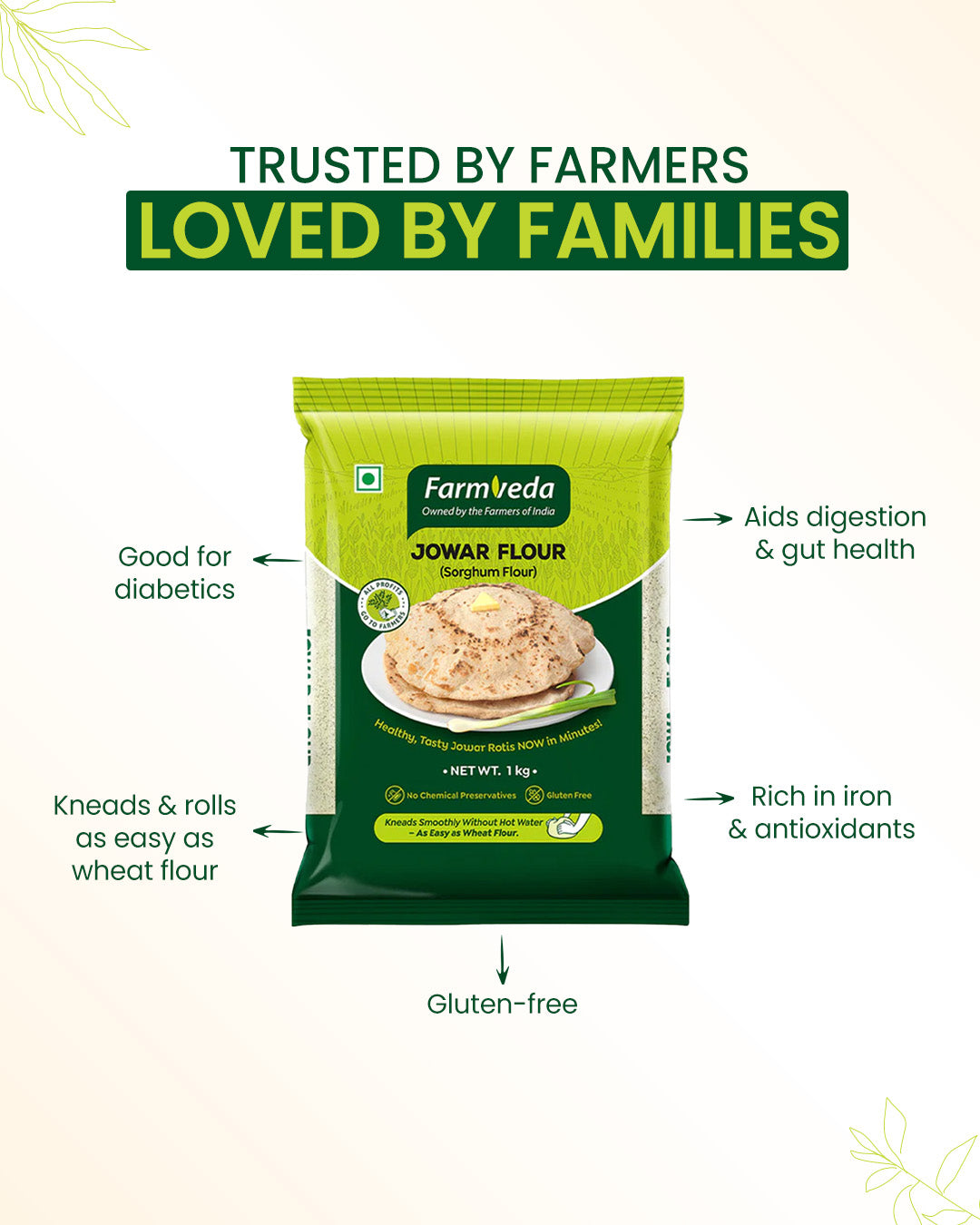 Jowar (Sorghum) Flour - 2 Kg
