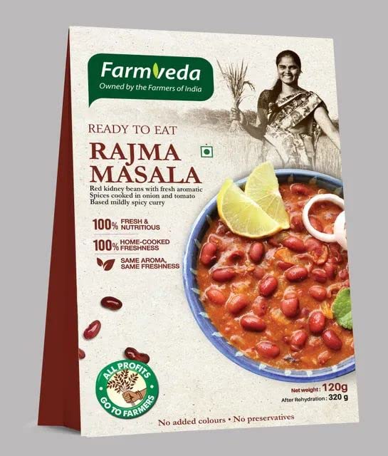 Farmveda Ready to Eat Rajma Masala | Authentic Homemade Indian Taste | Quick & Convenient Meal