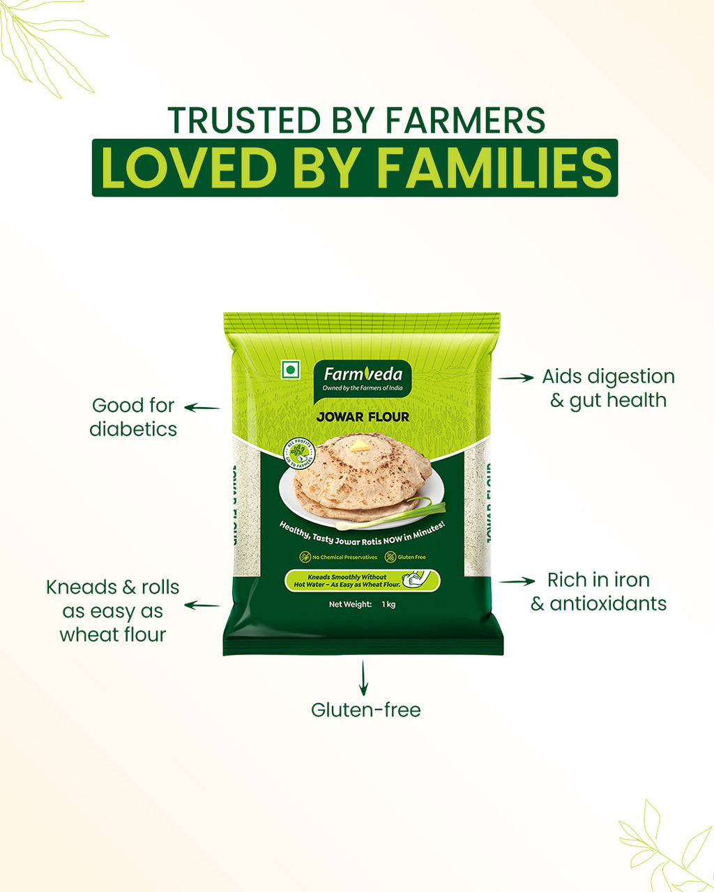 Jowar (Sorghum) Flour - 2 Kg