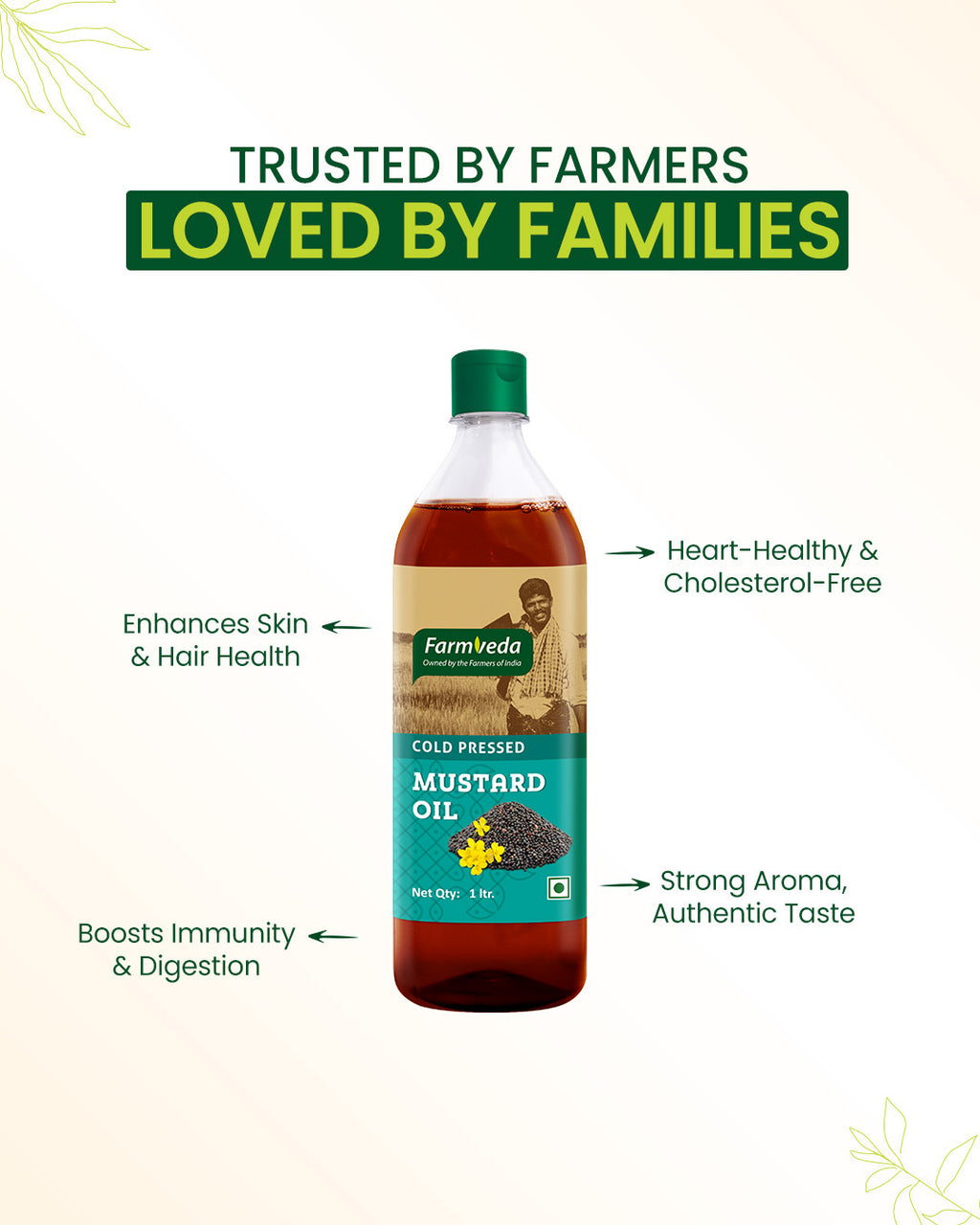 Mustard Oil (Cold Pressed) - 1 Ltr