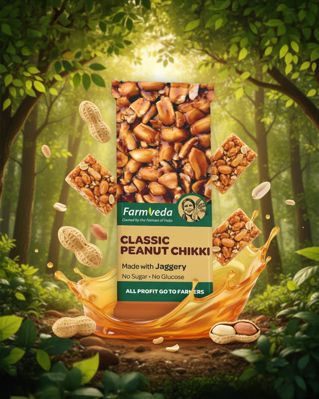 Jaggery Peanut Chikki (Pack of 30)