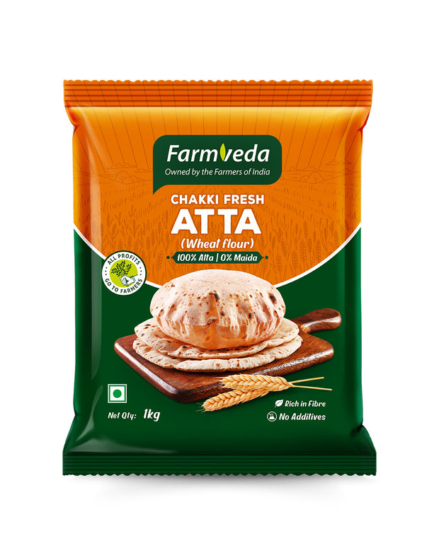 Farmveda Chakki Fresh Atta (Wheat Flour)