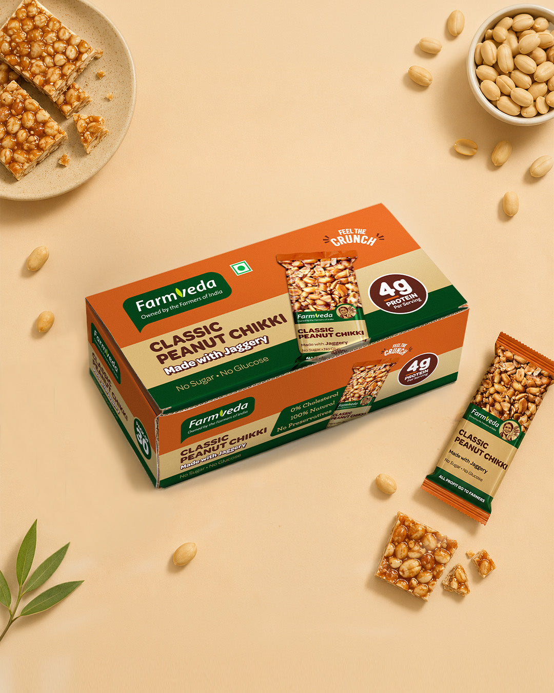 Jaggery Peanut Chikki (Pack of 30)