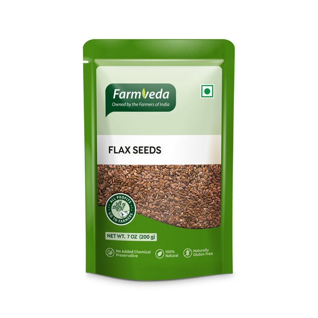 Farmveda Flax Seeds – High in Omega-3, Protein & Fiber | 100% Natural & Unpolished Superfood