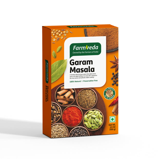 Farmveda Garam Masala – Authentic Blend of Whole Spices | 100% Natural & Stone-Ground