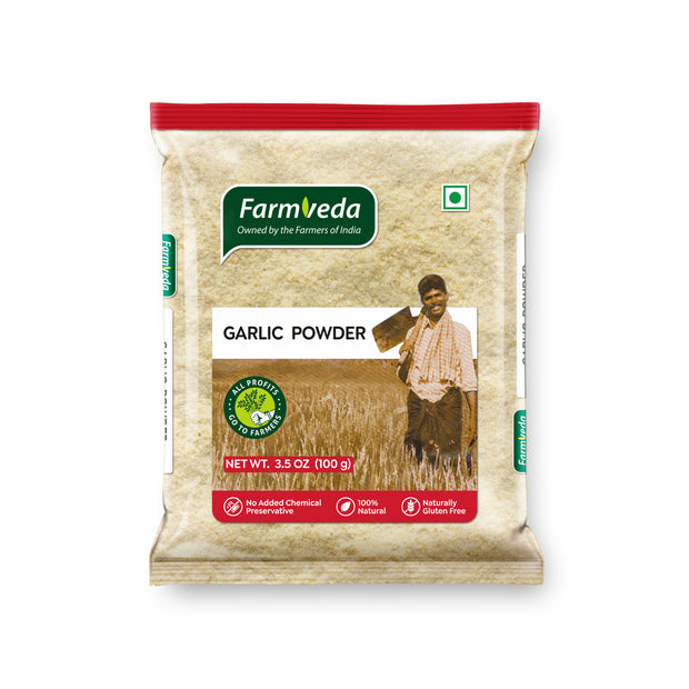 Farmveda Garlic Powder – 100% Natural & Pure | Strong Aroma & Flavour | No Additives