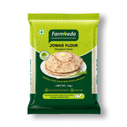 Farmveda Jowar Flour (Sorghum Flour) | Gluten-Free, High Protein, 100% Natural, Kneads Smoothly Without Hot Water, Ready in Minutes