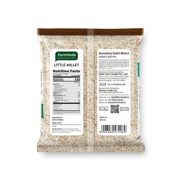 Farmveda Little Millet – High Fiber & Low Glycemic Grain | 100% Natural & Gluten-Free