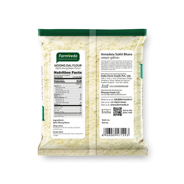 Farmveda Moong Flour – Green Gram Flour | High Protein | Gluten-Free & 100% Natural