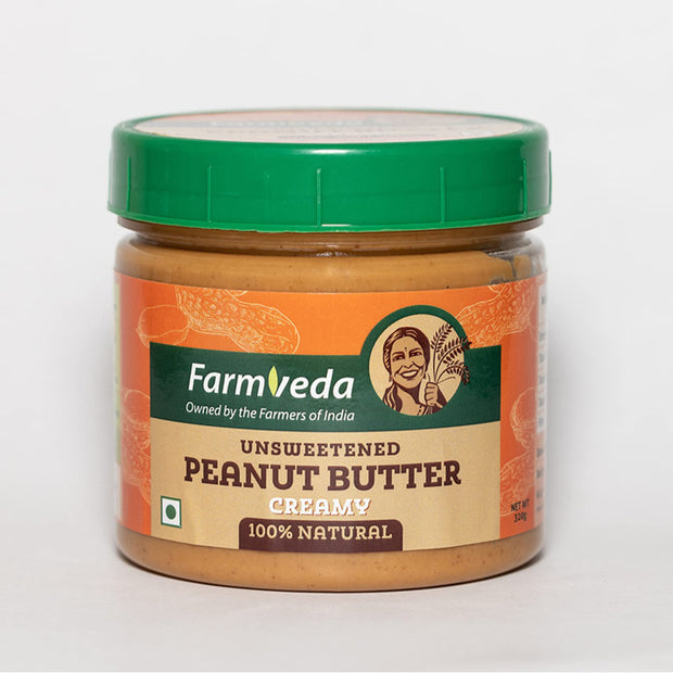 Farmveda Unsweetened Peanut Butter (Creamy) | No Preservative