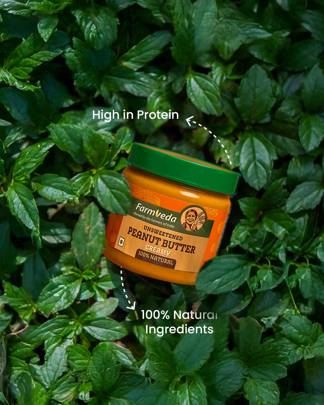 Unsweetened Peanut Butter (Creamy) -320 gm