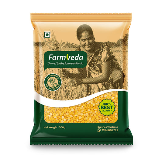 Farmveda Organic Hand-Pounded Toor Dal (500 gm)