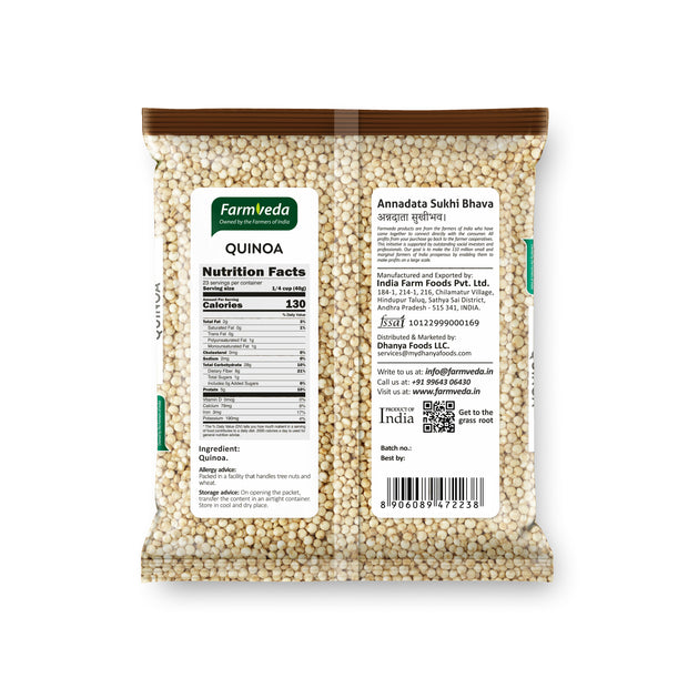 Farmveda Quinoa – High Protein Supergrain | Gluten-Free & 100% Natural | Rich in Fiber & Iron