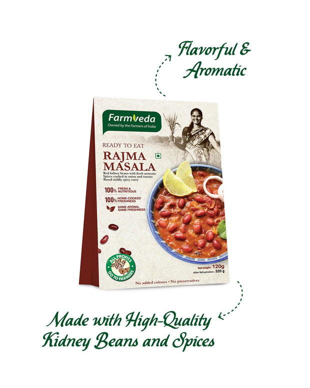 Farmveda Ready to Eat Rajma Masala | Authentic Homemade Indian Taste | Quick & Convenient Meal