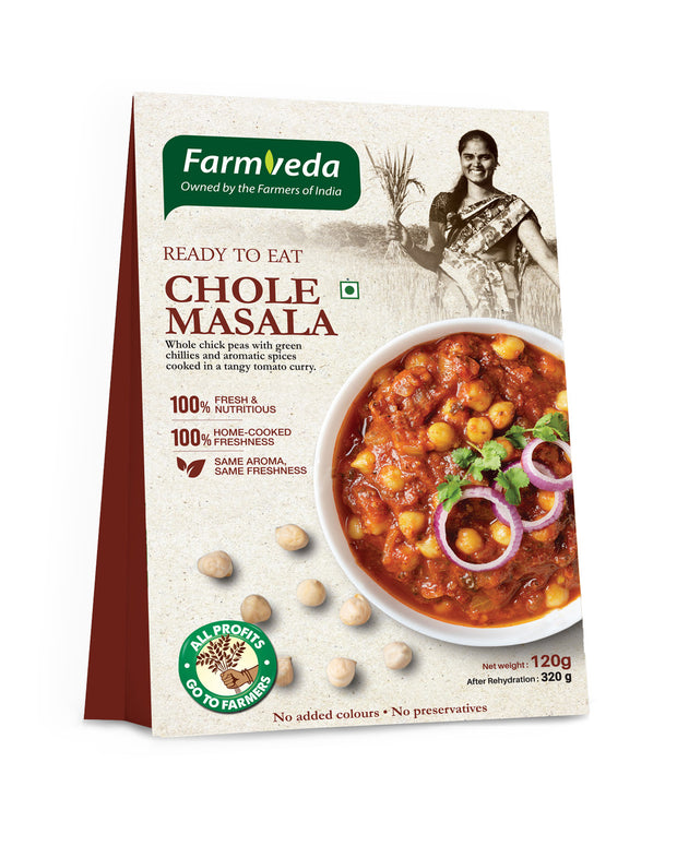 Farmveda Ready to Eat Chole Masala | Authentic Homemade Indian Taste | Quick & Convenient