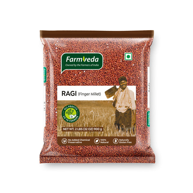 Farmveda Ragi Whole – Finger Millet | High Calcium & Iron | 100% Natural & Gluten-Free