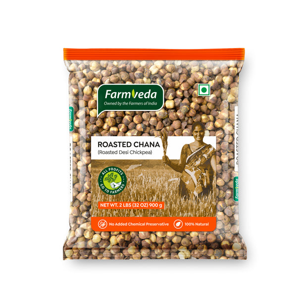 Farmveda Roasted Chana | Natural Desi Chickpeas
