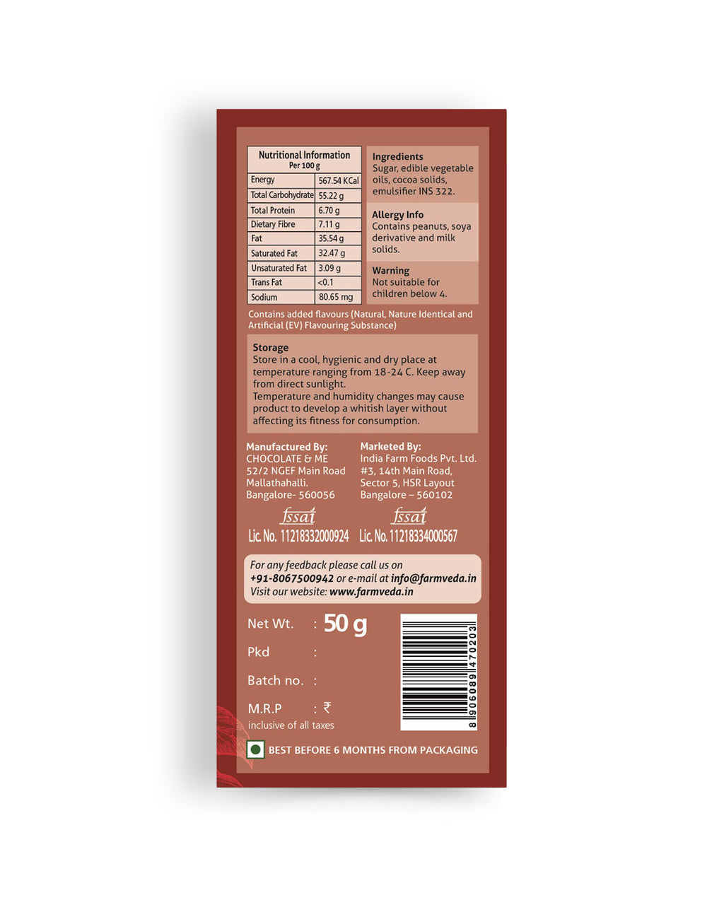 Roasted Peanut Chocolate - Pack of 2