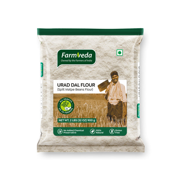 Farmveda Urad Flour – Black Gram Flour | High Protein & Fiber | 100% Natural & Gluten-Free